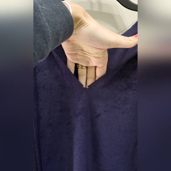 REBELLIOUS ONE Navy Blue Terry Cloth Pullover Hoodie - Picture 2 of 8